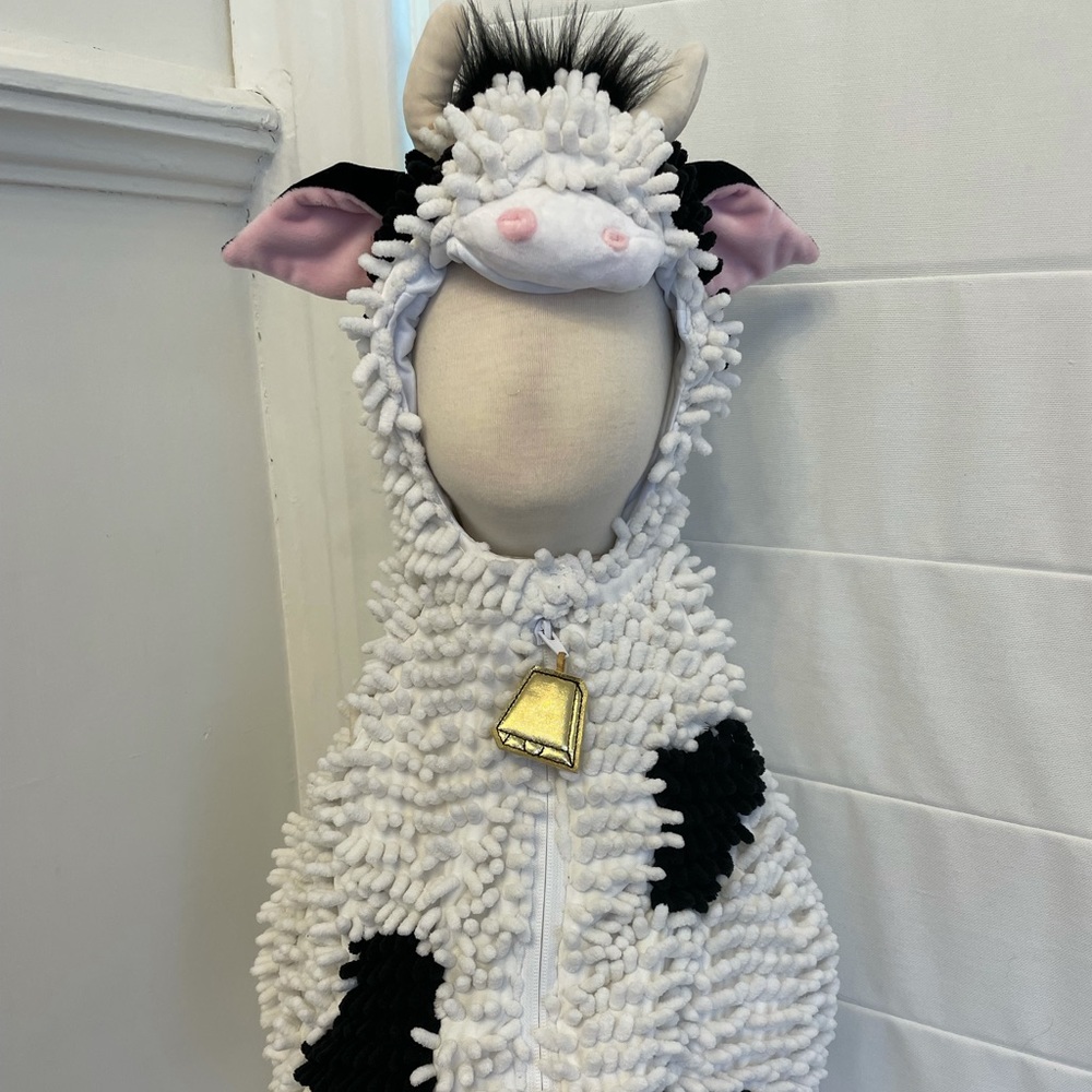 Baby Cow Complete Costume Horns Tail Hooves Chenille Boys Girls Soft Toddler NEW